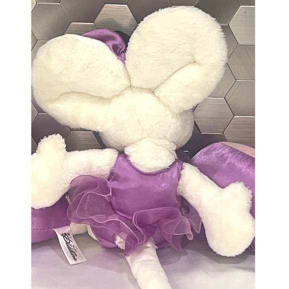 Vintage Thomas Goletz Diddl Maus Diddlina ballerina‎ mouse Purple plush Depesche - Picture 8 of 16